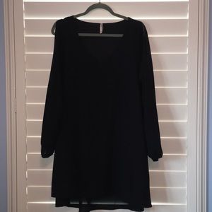 Black Long Sleeve Dress with Arm Slits